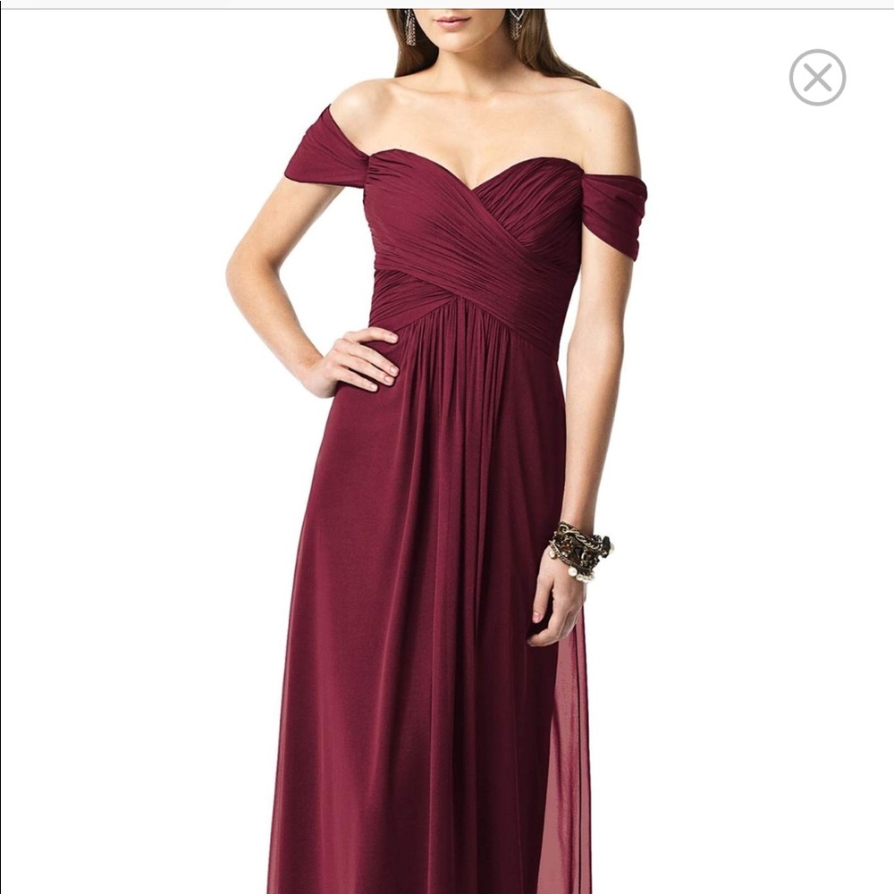 Nordstrom Dessy Ruched Chiffon Gown